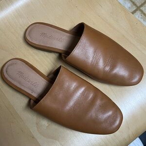 Madewell Tan Leather Slip-On Shoes